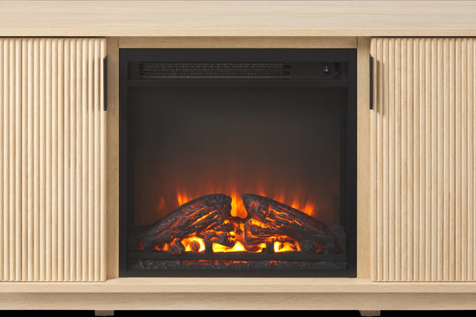 Westsams Natural 70 in. Console, With Electric Fireplace - Thumbnail - Image 5