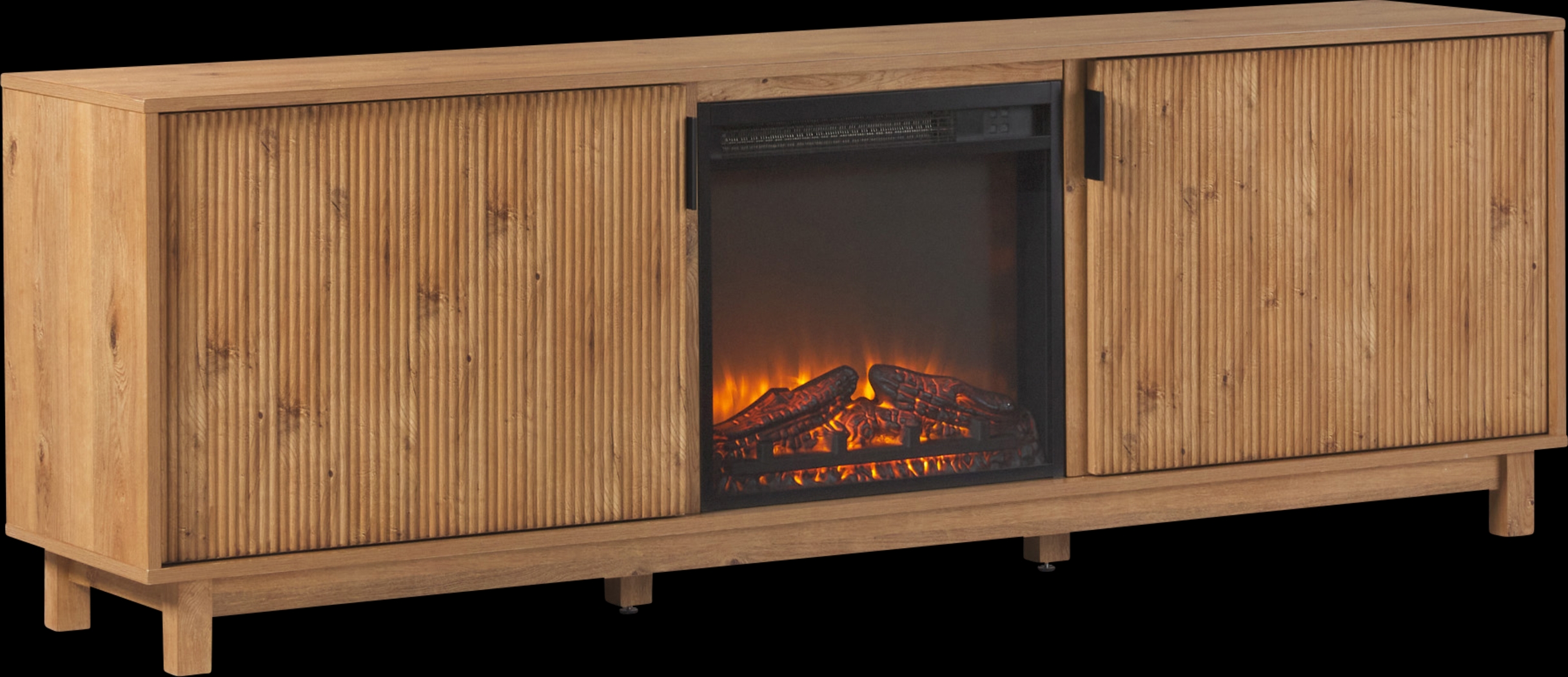Westsams Oak 70 in. Console, With Electric Fireplace - Thumbnail - Image 1