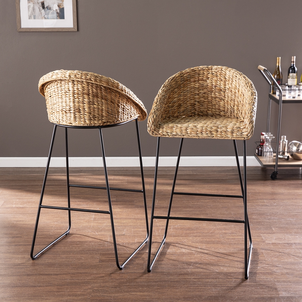 Wesvill Natural Barstool, Set of 2 - Thumbnail - Image 4