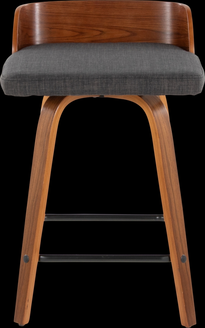 Wetherburn I Charcoal 24" Swivel Counter Height Stool, Set of 2 - Thumbnail - Image 4