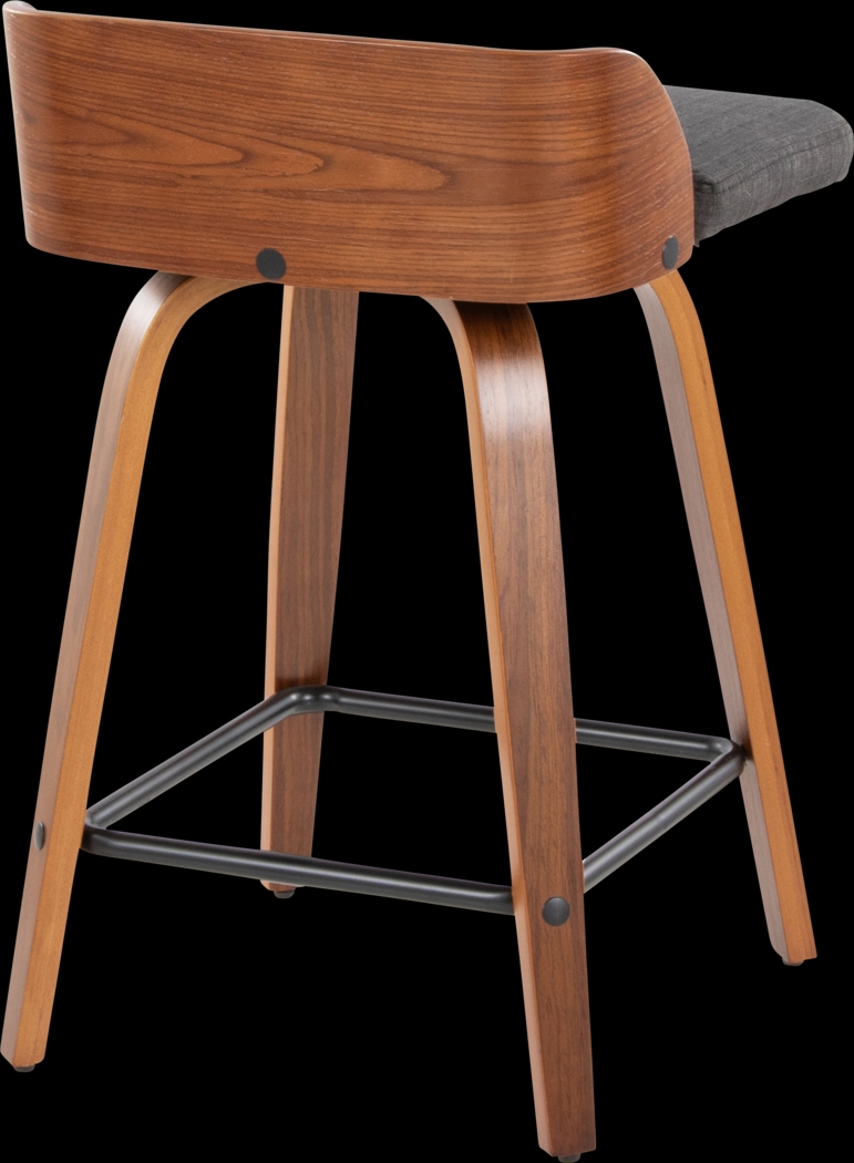 Wetherburn I Charcoal 24" Swivel Counter Height Stool, Set of 2 - Thumbnail - Image 6