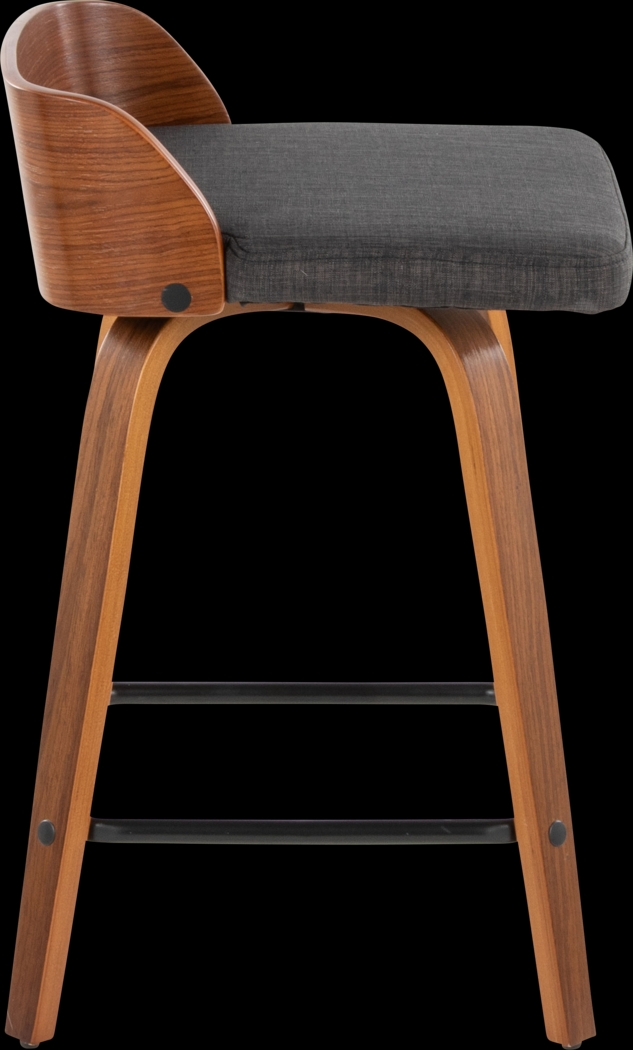 Wetherburn I Charcoal 24" Swivel Counter Height Stool, Set of 2 - Thumbnail - Image 7