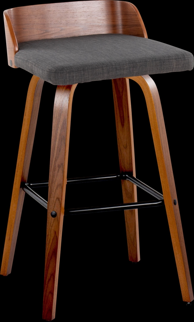 Wetherburn I Charcoal Swivel Barstool, Set of 2 - Thumbnail - Image 3