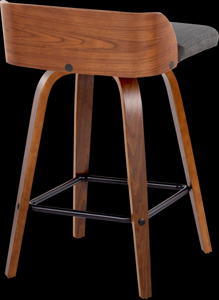 Wetherburn I Charcoal Swivel Counter Height Stool, Set of 2 - Thumbnail - Image 6