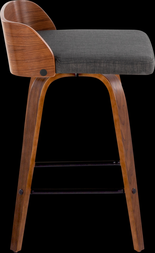 Wetherburn I Charcoal Swivel Counter Height Stool, Set of 2 - Thumbnail - Image 7