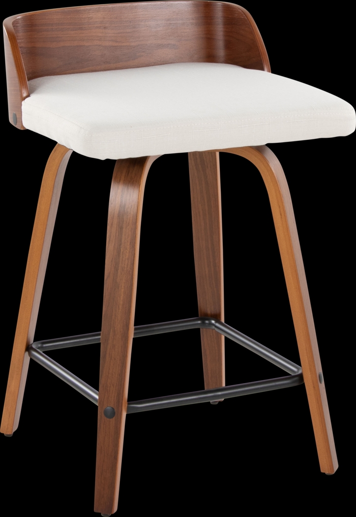 Wetherburn I Cream 24" Swivel Counter Height Stool, Set of 2 - Thumbnail - Image 3