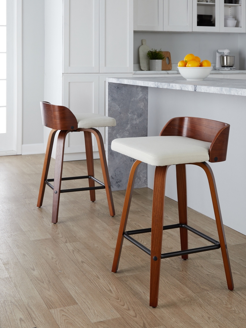 Wetherburn I Cream Swivel Counter Height Stool, Set of 2 - Thumbnail - Image 8