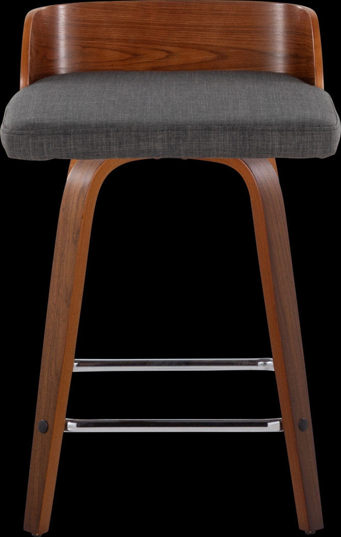 Wetherburn II Charcoal 24" Swivel Counter Height Stool, Set of 2 - Thumbnail - Image 4