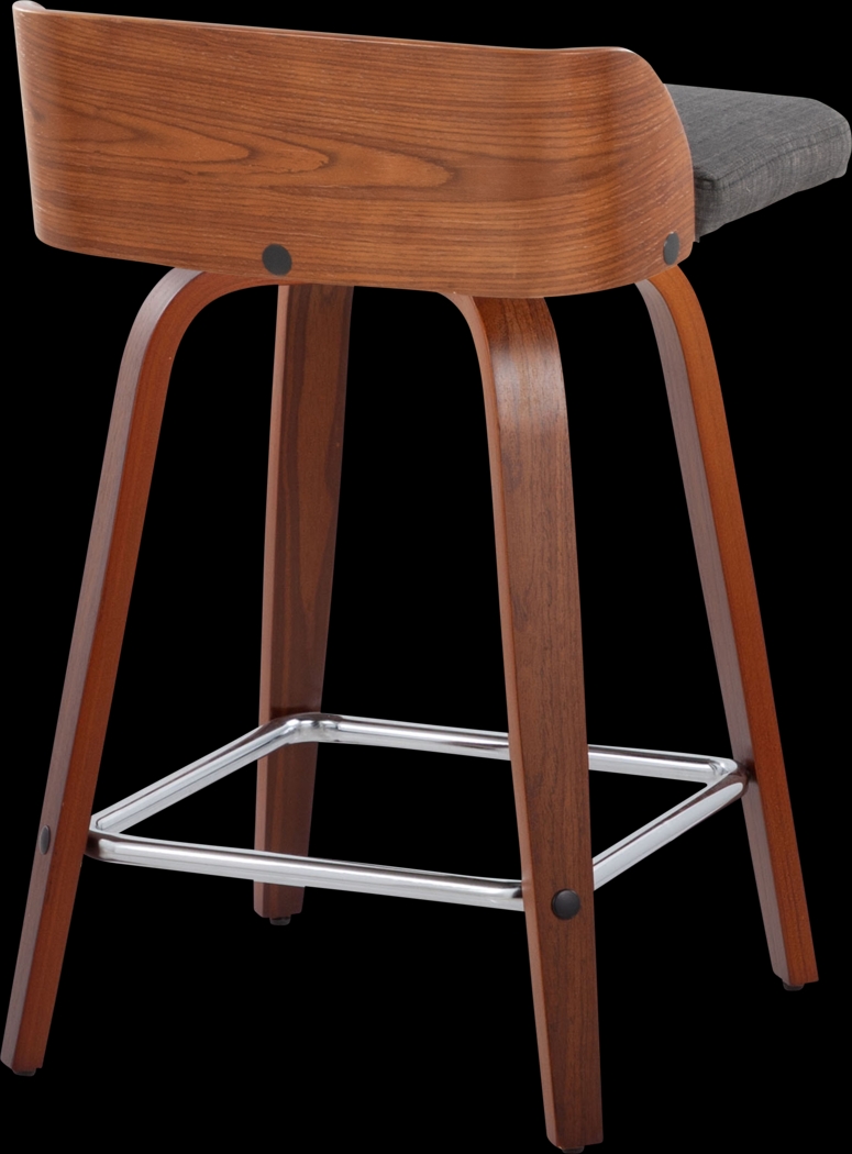 Wetherburn II Charcoal 24" Swivel Counter Height Stool, Set of 2 - Thumbnail - Image 6