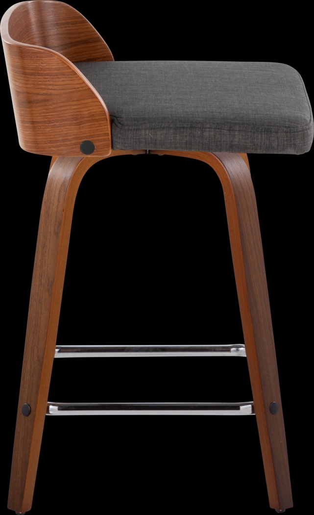 Wetherburn II Charcoal 24" Swivel Counter Height Stool, Set of 2 - Thumbnail - Image 7