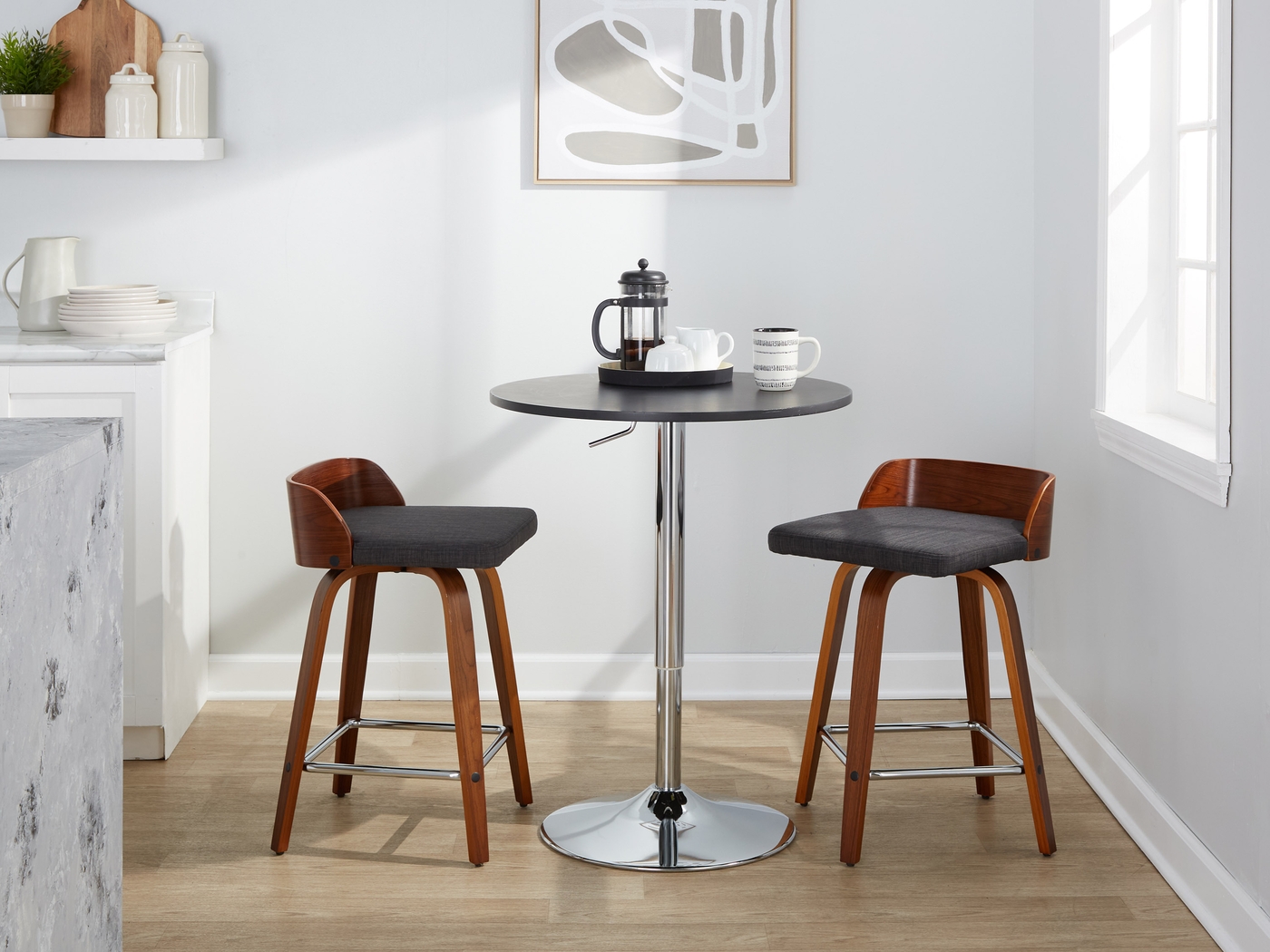 Wetherburn II Charcoal 24" Swivel Counter Height Stool, Set of 2 - Thumbnail - Image 10