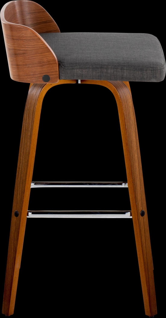 Wetherburn II Charcoal Swivel Barstool, Set of 2 - Thumbnail - Image 7