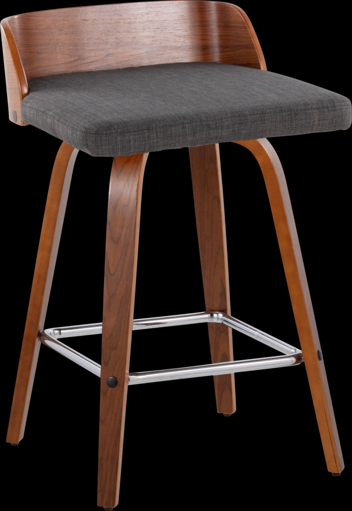 Wetherburn II Charcoal Swivel Counter Height Stool, Set of 2 - Thumbnail - Image 3