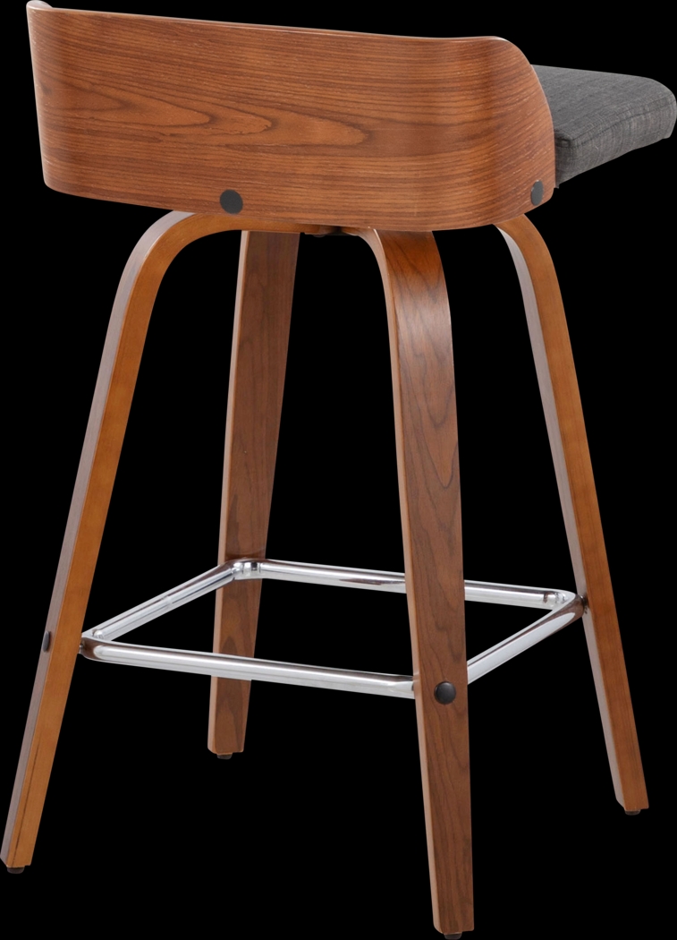 Wetherburn II Charcoal Swivel Counter Height Stool, Set of 2 - Thumbnail - Image 6