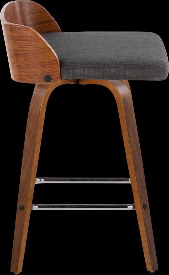 Wetherburn II Charcoal Swivel Counter Height Stool, Set of 2 - Thumbnail - Image 7