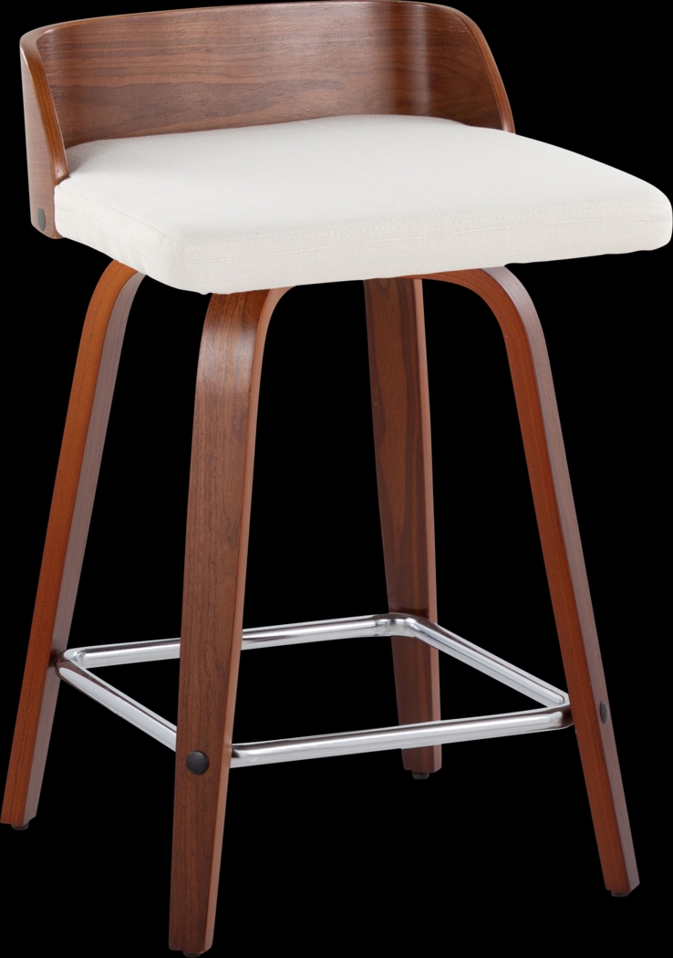 Wetherburn II Cream 24" Swivel Counter Height Stool, Set of 2 - Thumbnail - Image 3