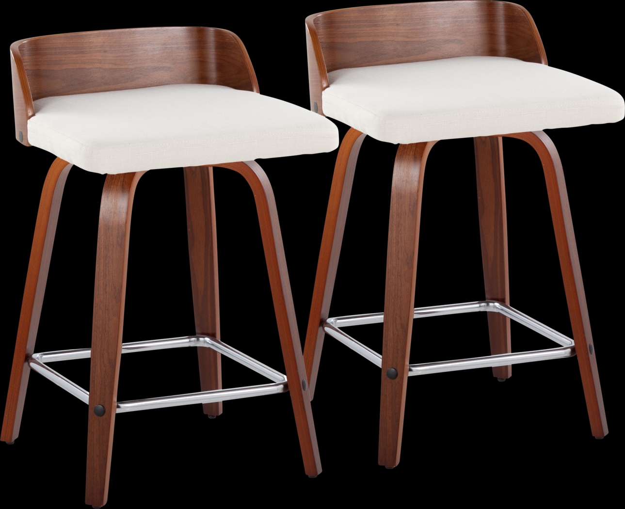 Wetherburn II Cream 24" Swivel Counter Height Stool, Set of 2 - Thumbnail - Image 1