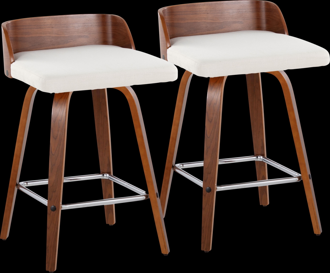 Wetherburn II Cream Swivel Counter Height Stool, Set of 2 - Thumbnail - Image 1