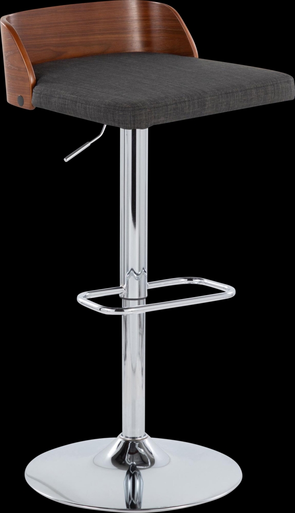 Wetherburn IV Charcoal Adjustable Swivel Barstool, Set of 2 - Thumbnail - Image 3