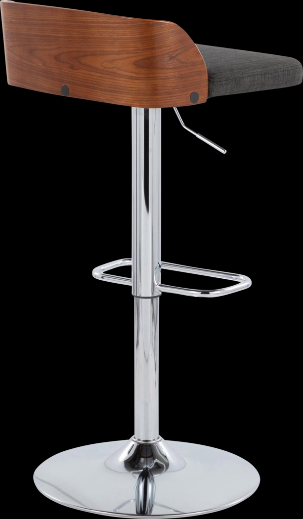 Wetherburn IV Charcoal Adjustable Swivel Barstool, Set of 2 - Thumbnail - Image 6