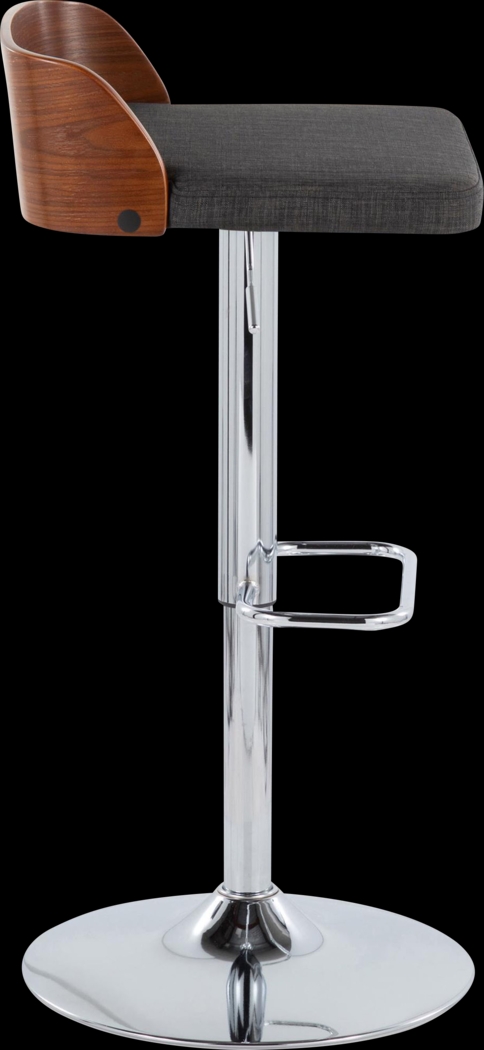 Wetherburn IV Charcoal Adjustable Swivel Barstool, Set of 2 - Thumbnail - Image 7