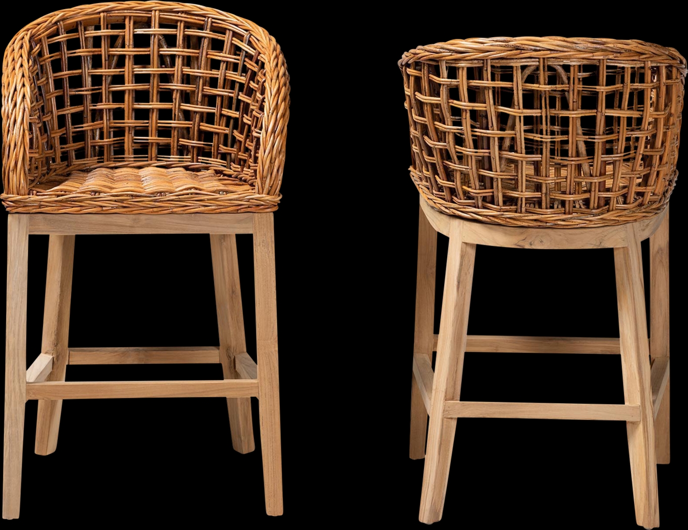 Wetherell Brown Counter Stool, Set of 2 - Thumbnail - Image 3