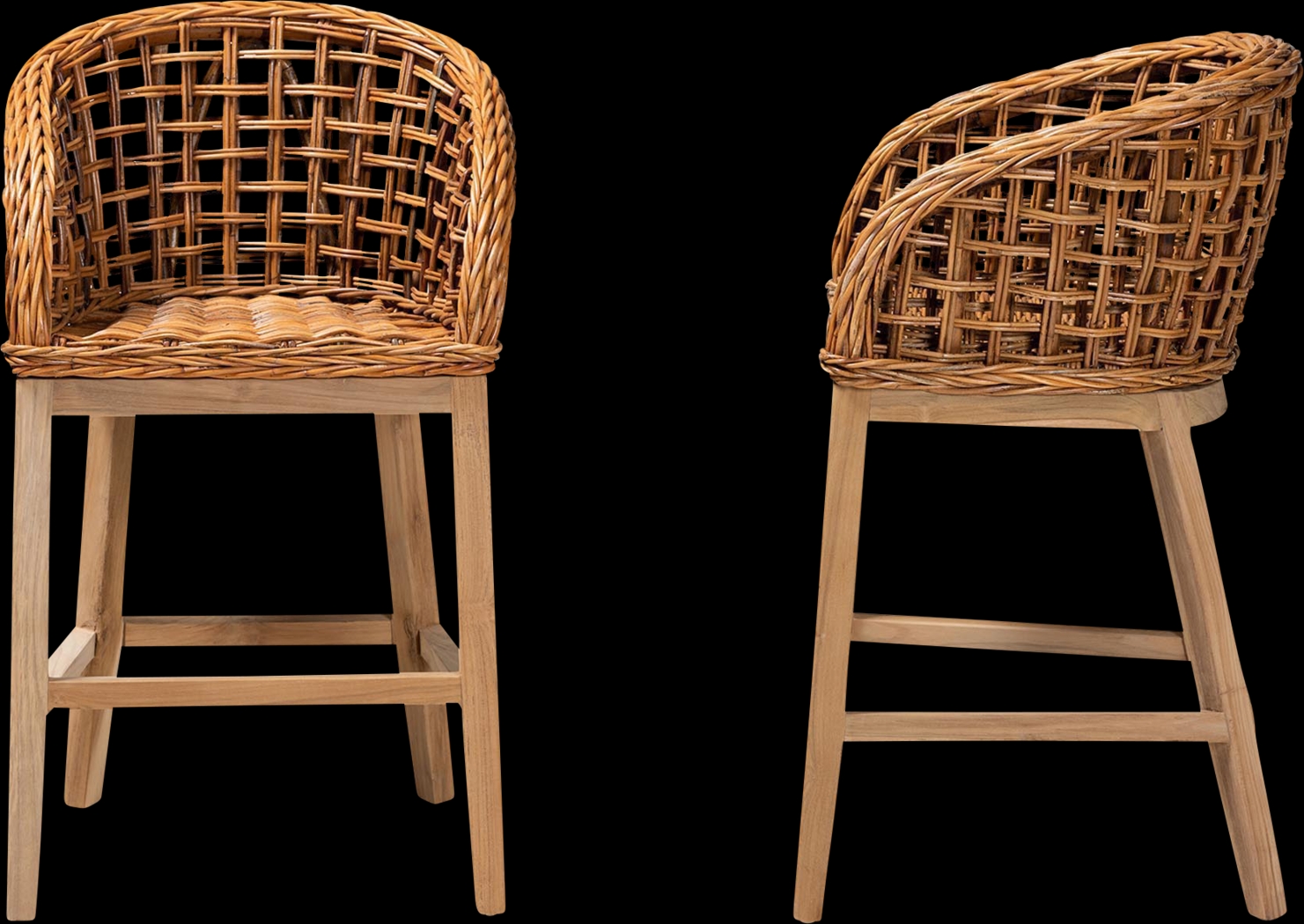 Wetherell Brown Counter Stool, Set of 2 - Thumbnail - Image 4