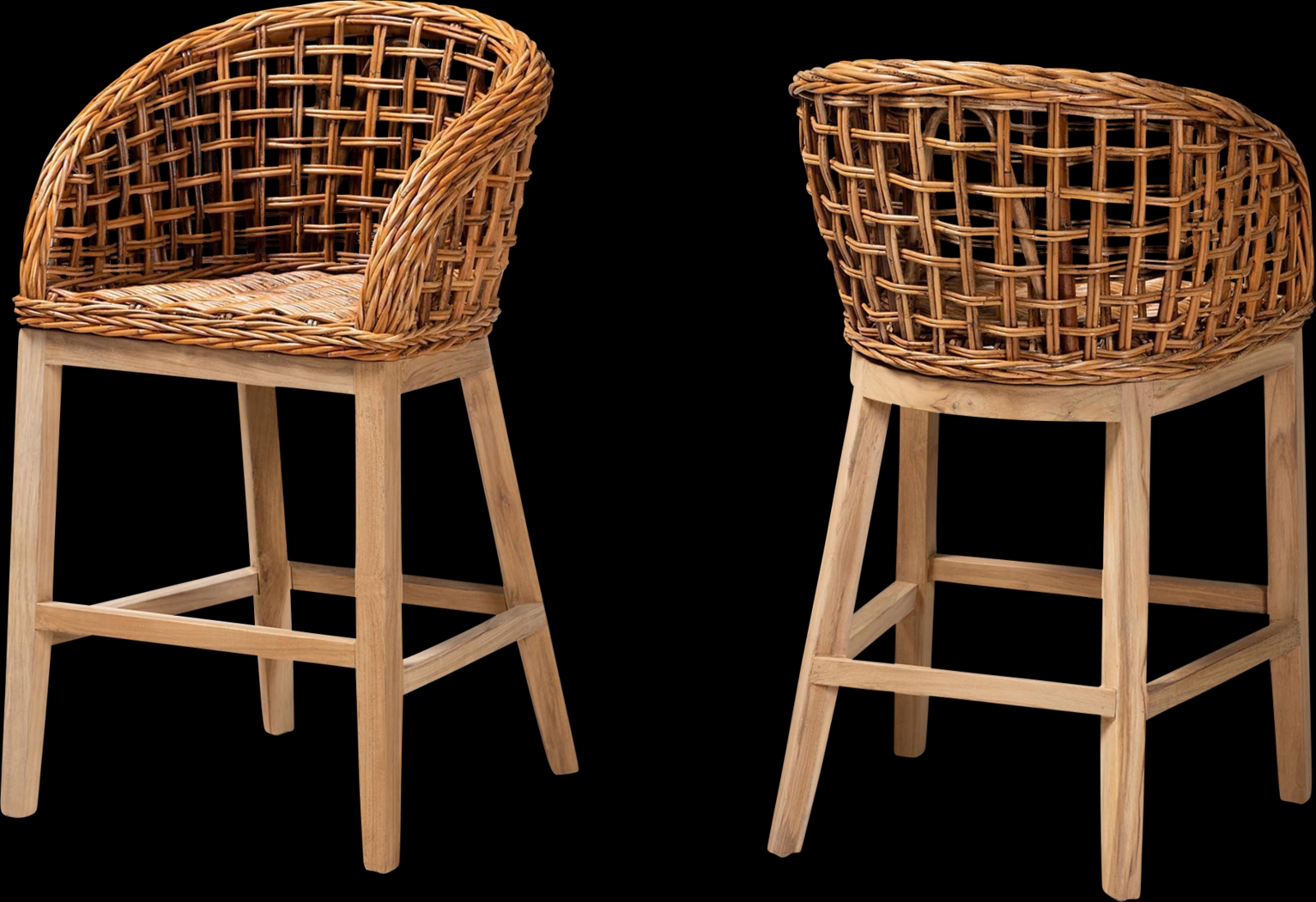 Wetherell Brown Counter Stool, Set of 2 - Thumbnail - Image 1