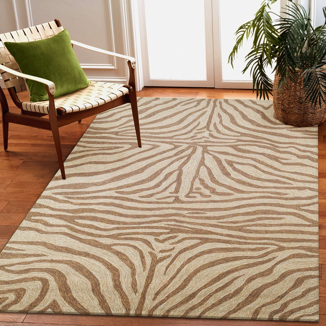 Weto Brown 7'6 x 9'6 Indoor/Outdoor Rug - Thumbnail - Image 2