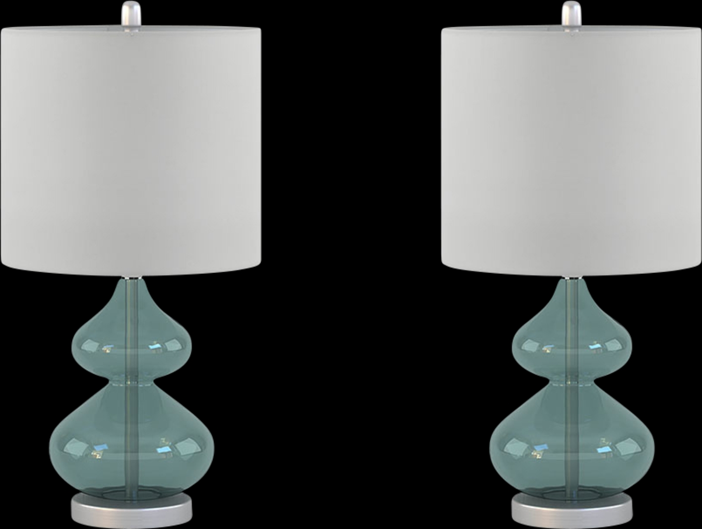 Wetzel Hollow Blue Table Lamps, Set of 2 - Thumbnail - Image 1