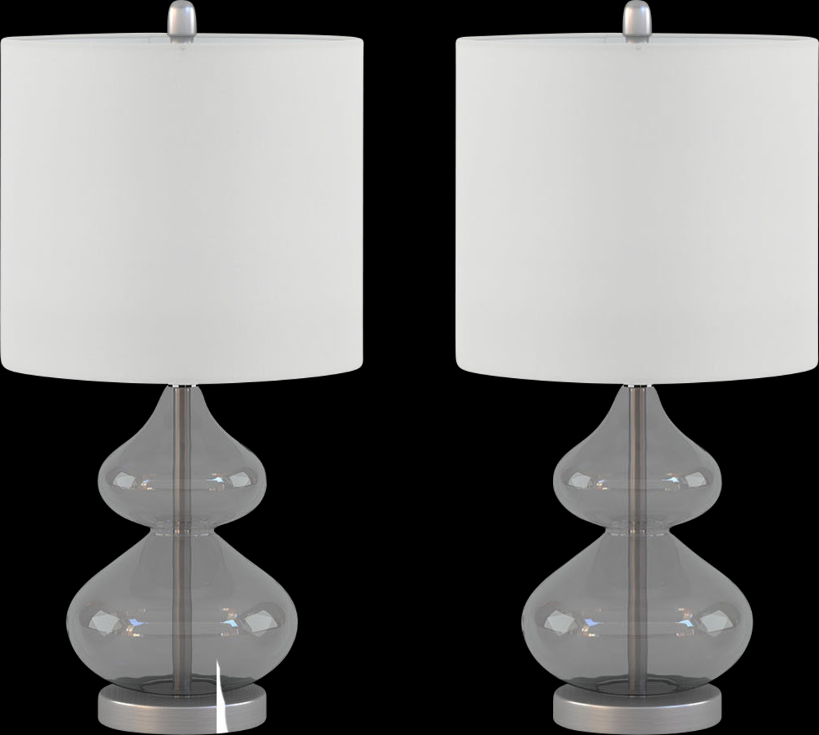 Wetzel Hollow Gray Lamp, Set of 2 - Thumbnail - Image 1