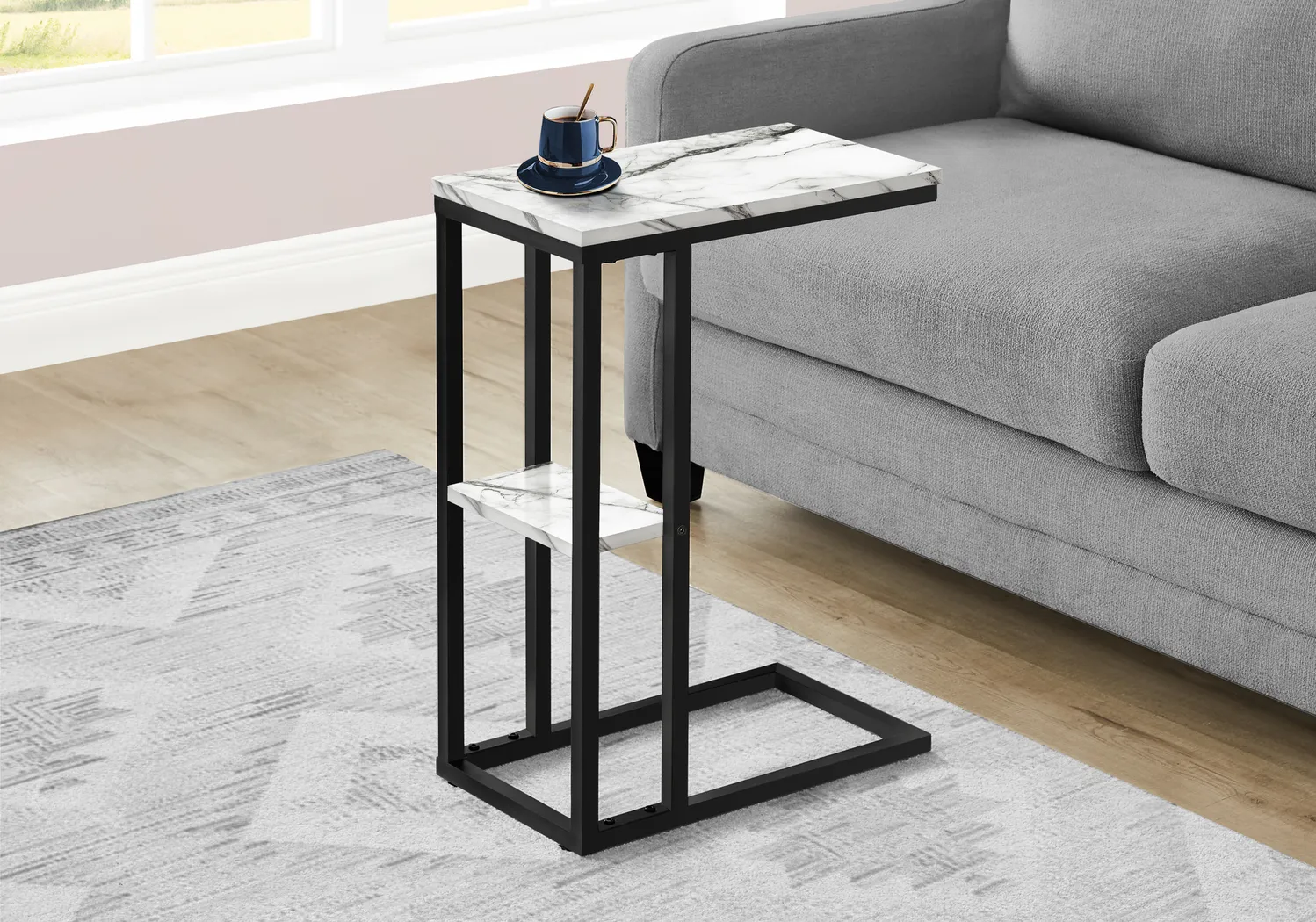 Wewatta White Marble Accent Table - Image 9