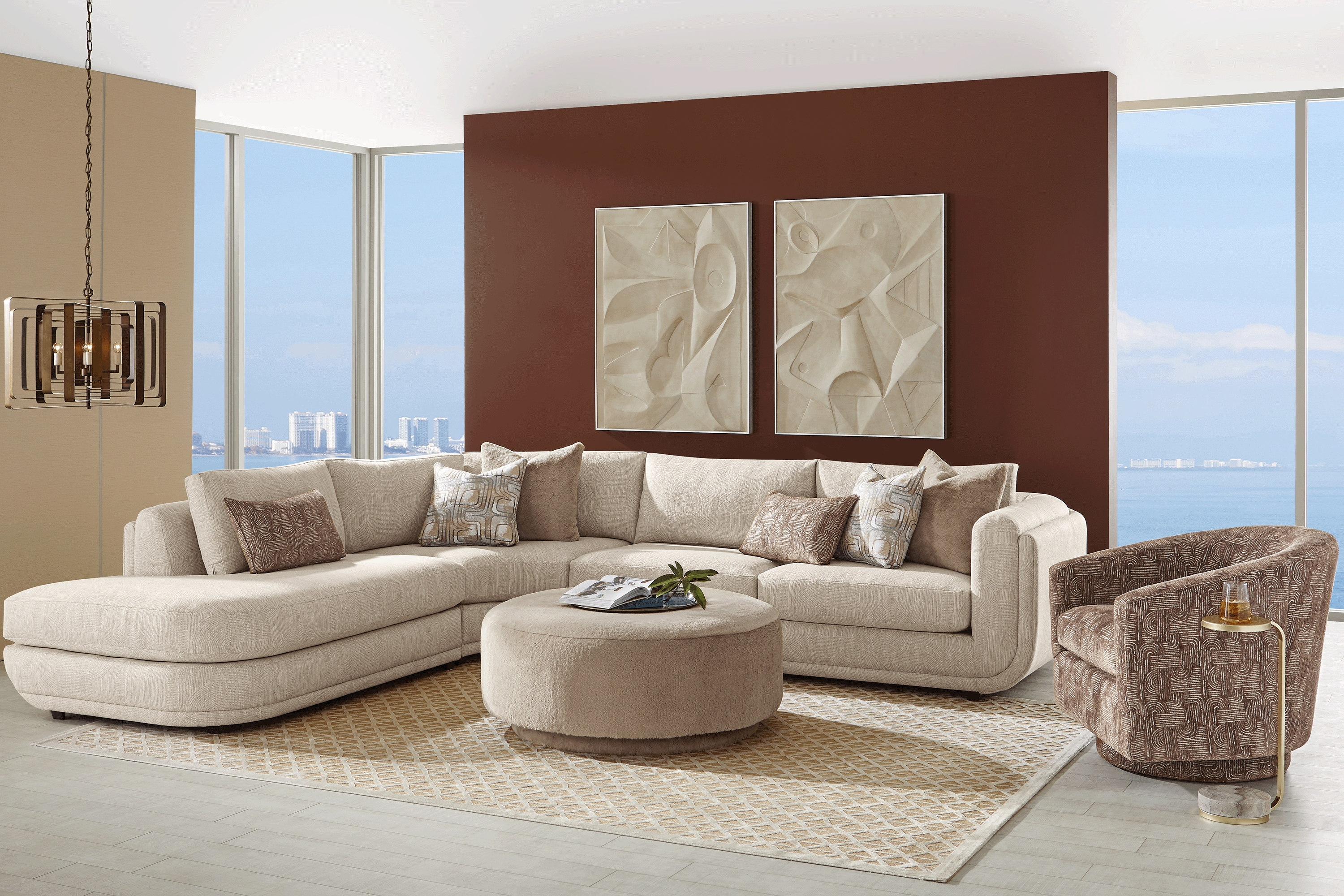 Wexley Beige 3 Pc Sectional - Thumbnail - Image 2