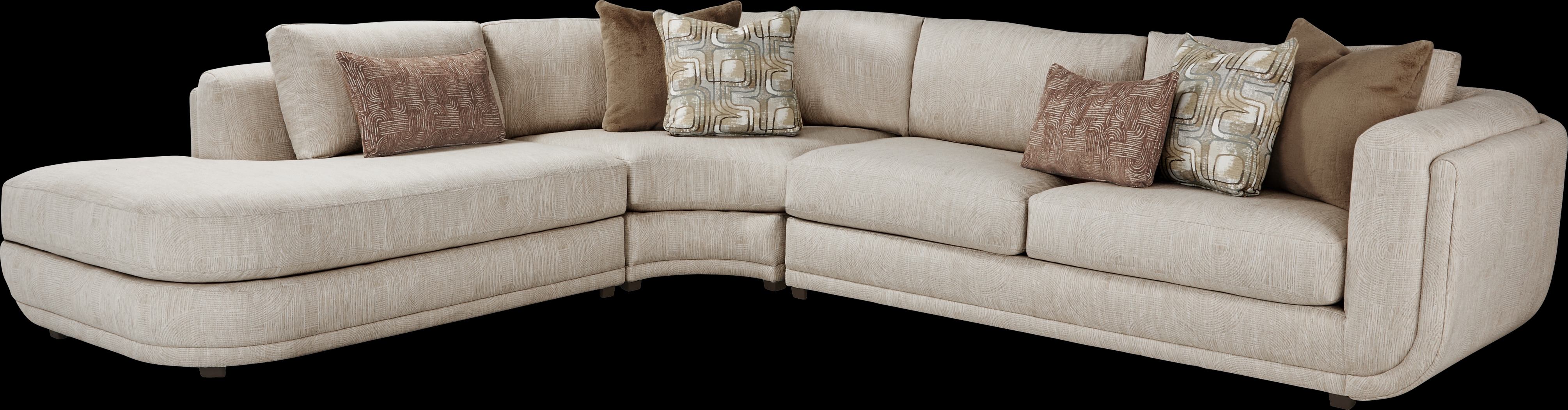 Wexley Beige 3 Pc Sectional - Thumbnail - Image 1