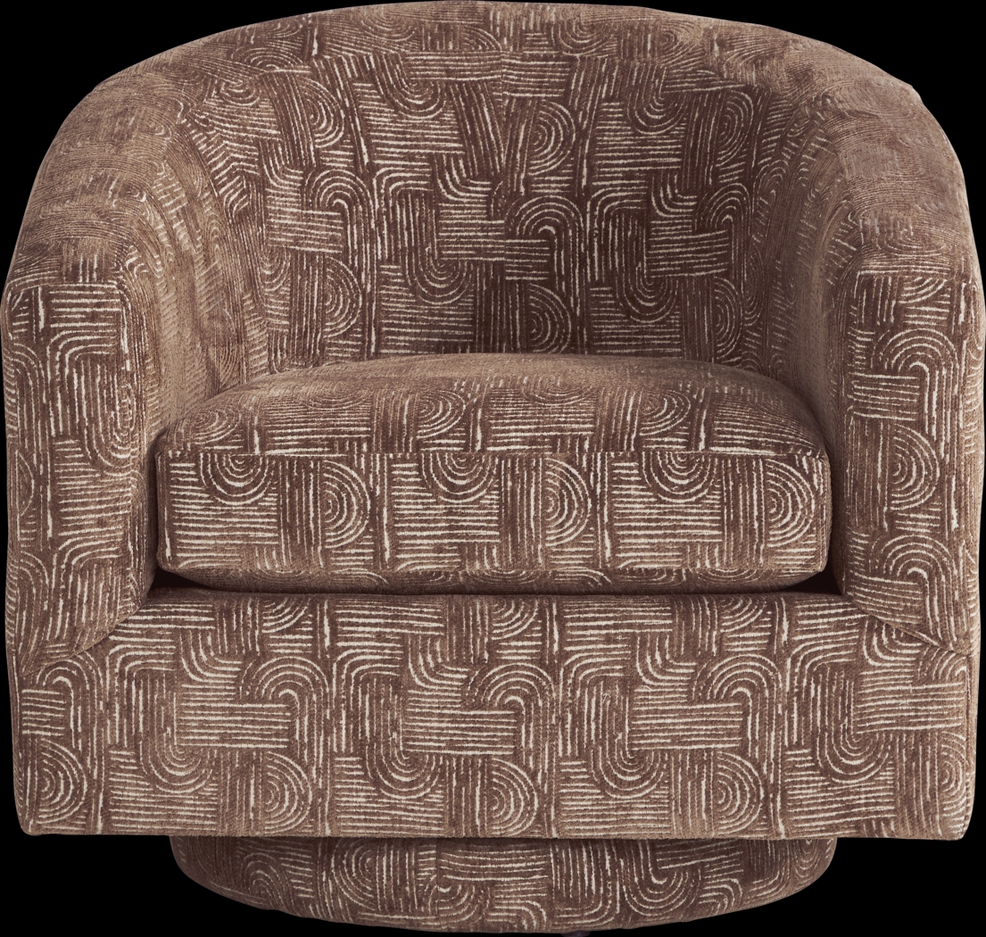 Wexley Beige Swivel Accent Chair - Thumbnail - Image 2