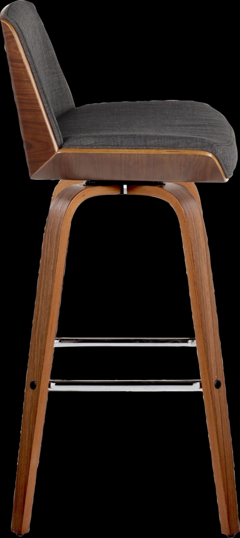 Weymanda II Charcoal Swivel Barstool, Set of 2 - Thumbnail - Image 6