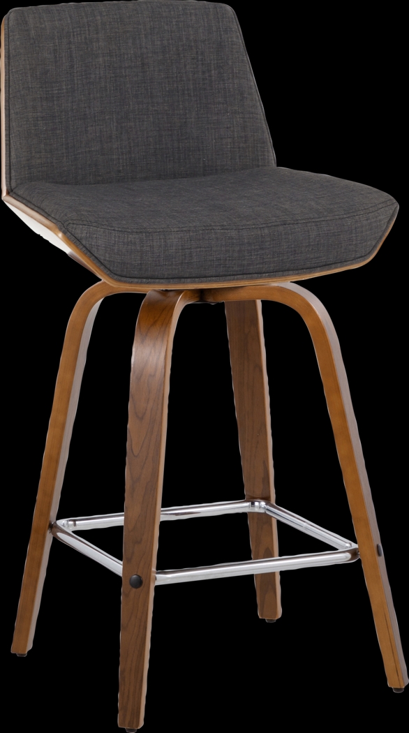 Weymanda II Charcoal Swivel Counter Height Stool, Set of 2 - Thumbnail - Image 6