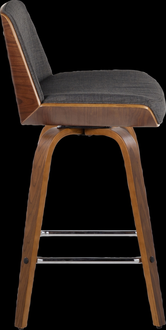 Weymanda II Charcoal Swivel Counter Height Stool, Set of 2 - Thumbnail - Image 7