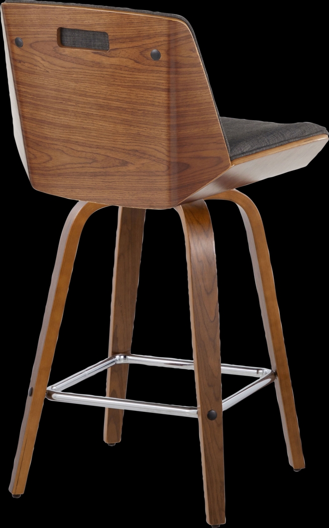 Weymanda II Charcoal Swivel Counter Height Stool, Set of 2 - Thumbnail - Image 8