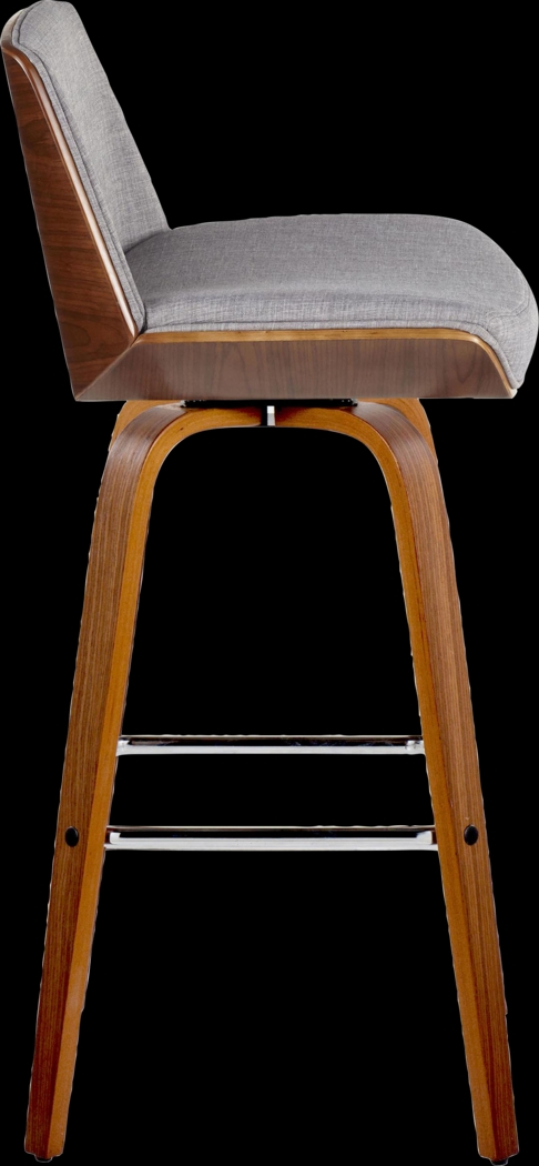 Weymanda II Gray Swivel Barstool, Set of 2 - Thumbnail - Image 6