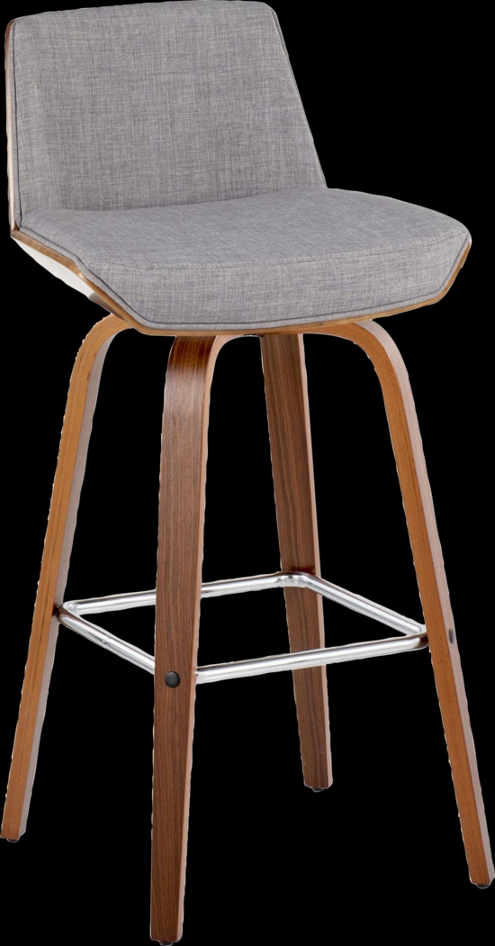 Weymanda II Gray Swivel Barstool, Set of 2 - Thumbnail - Image 7