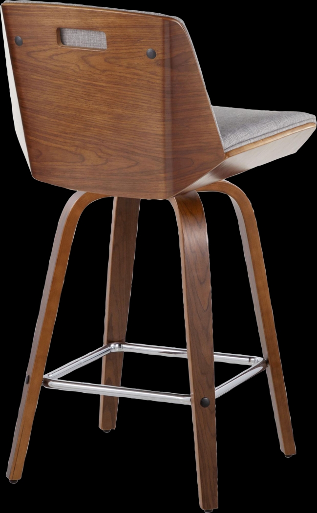 Weymanda II Gray Swivel Counter Height Stool, Set of 2 - Thumbnail - Image 8