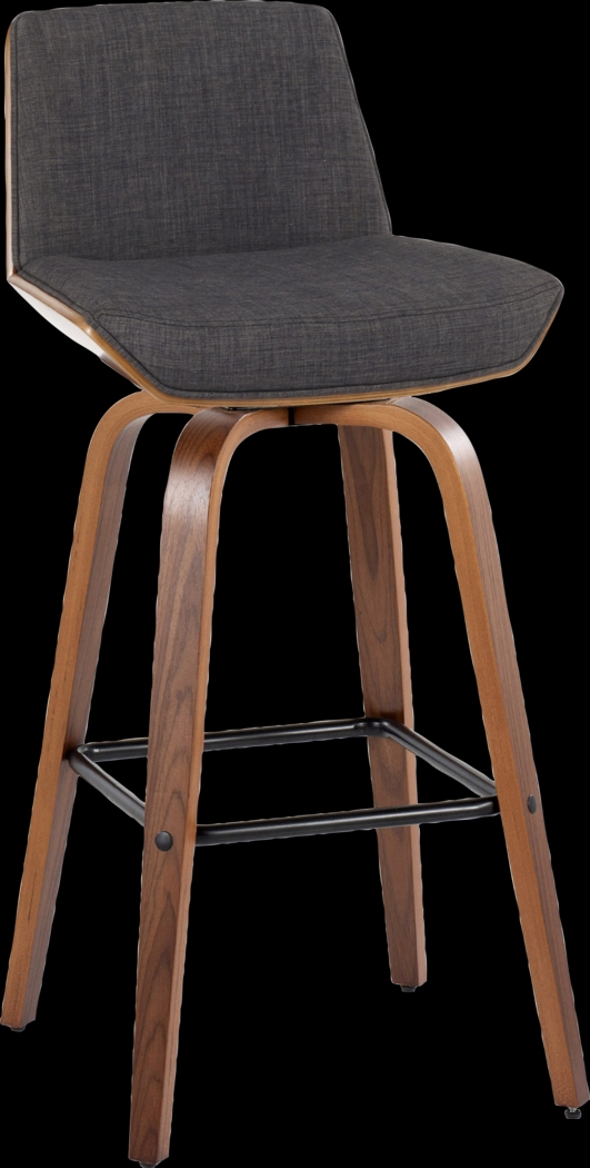 Weymanda III Charcoal Swivel Barstool, Set of 2 - Thumbnail - Image 6