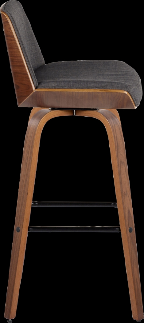 Weymanda III Charcoal Swivel Barstool, Set of 2 - Thumbnail - Image 7