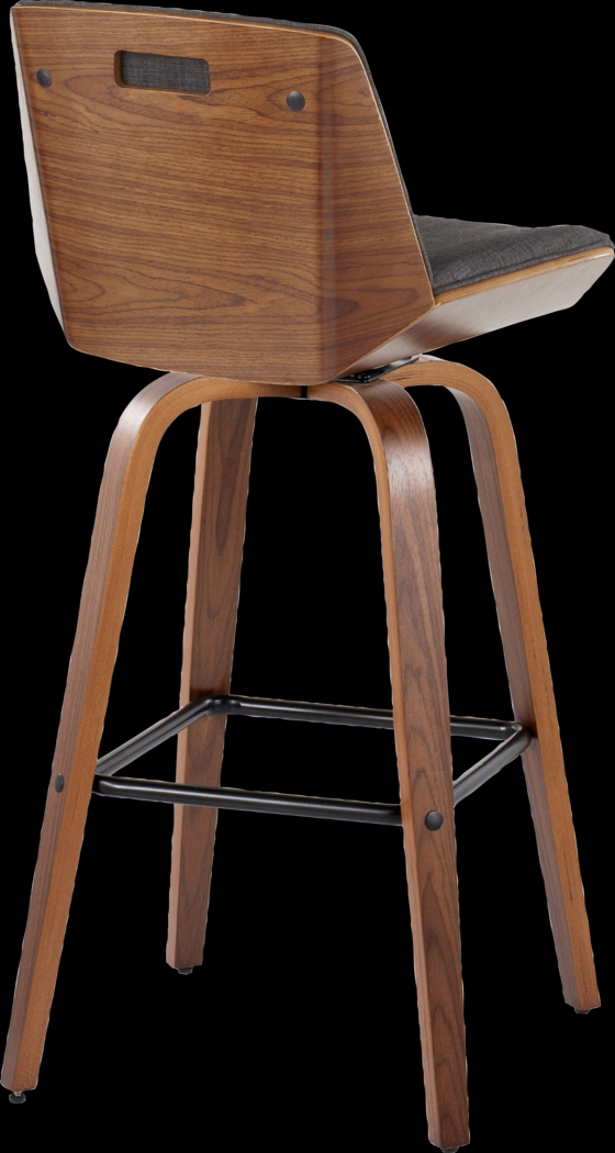 Weymanda III Charcoal Swivel Barstool, Set of 2 - Thumbnail - Image 8