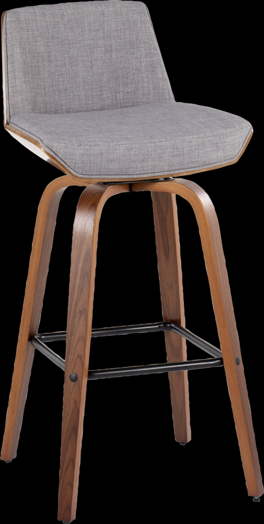 Weymanda III Gray Swivel Barstool, Set of 2 - Thumbnail - Image 6