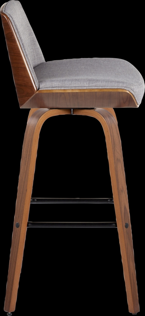 Weymanda III Gray Swivel Barstool, Set of 2 - Thumbnail - Image 7