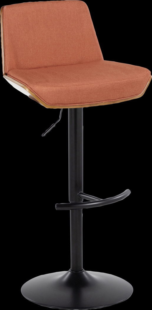 Weymanda IV Orange Adjustable Barstool, Set of 2 - Thumbnail - Image 6