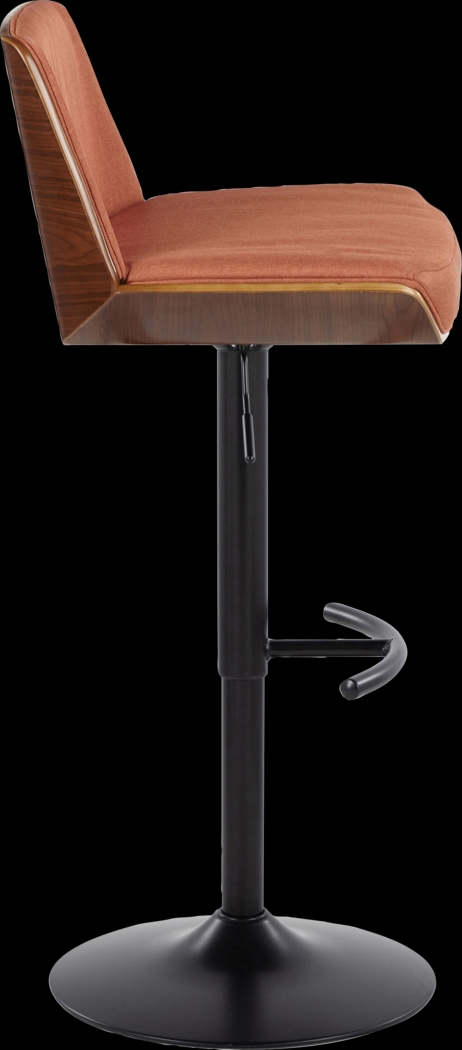 Weymanda IV Orange Adjustable Barstool, Set of 2 - Thumbnail - Image 7