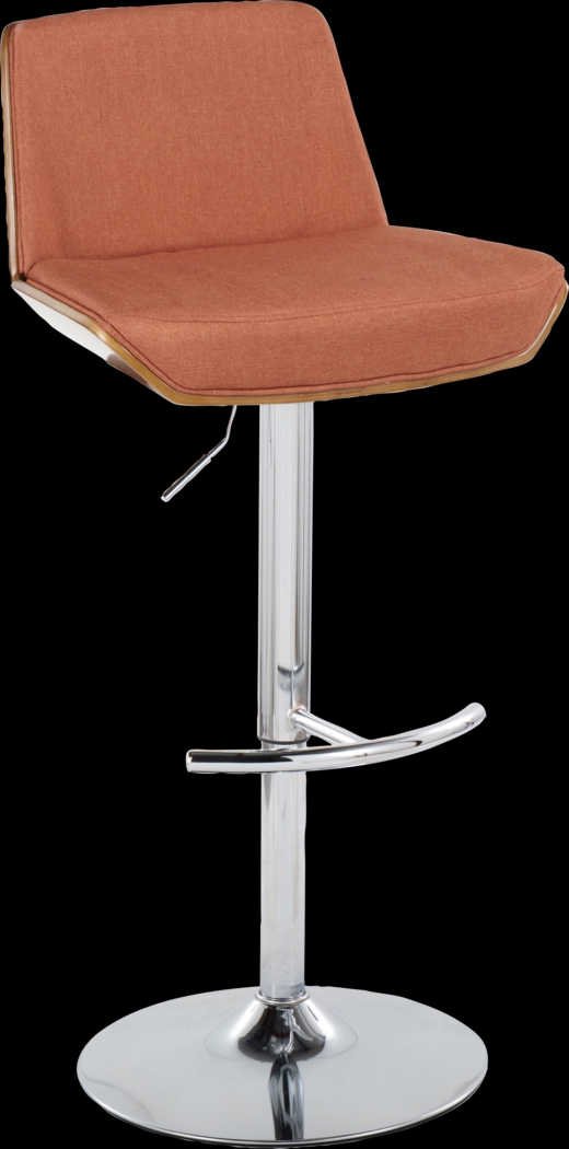 Weymanda V Orange Adjustable Barstool, Set of 2 - Thumbnail - Image 6